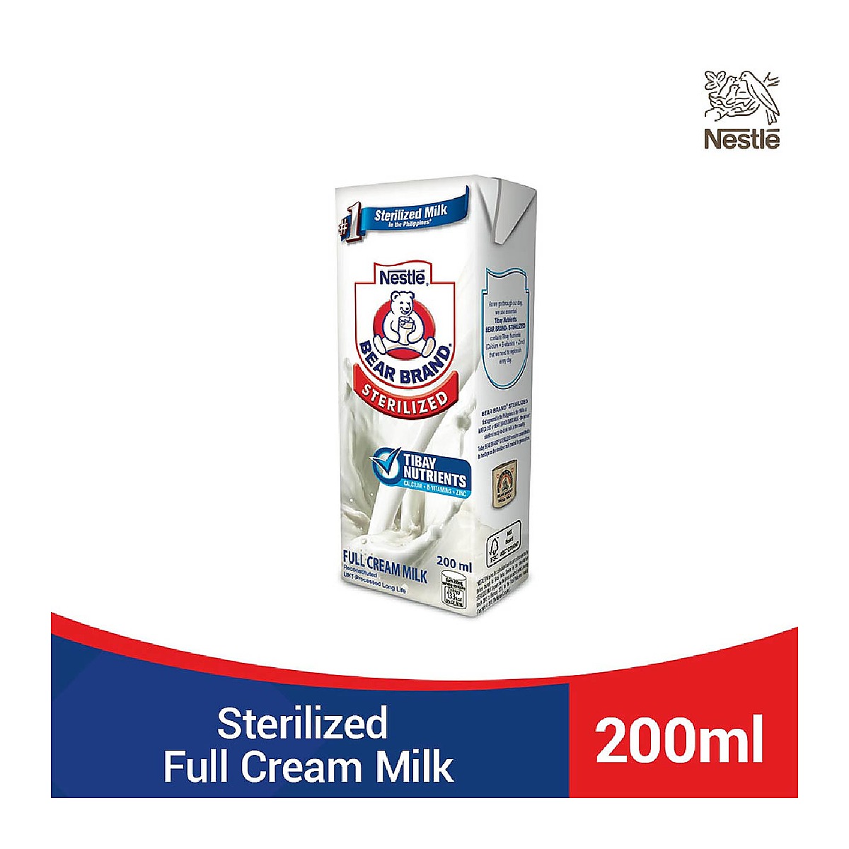 Bear Brand Sterilized Full Cream Milk 200ml
