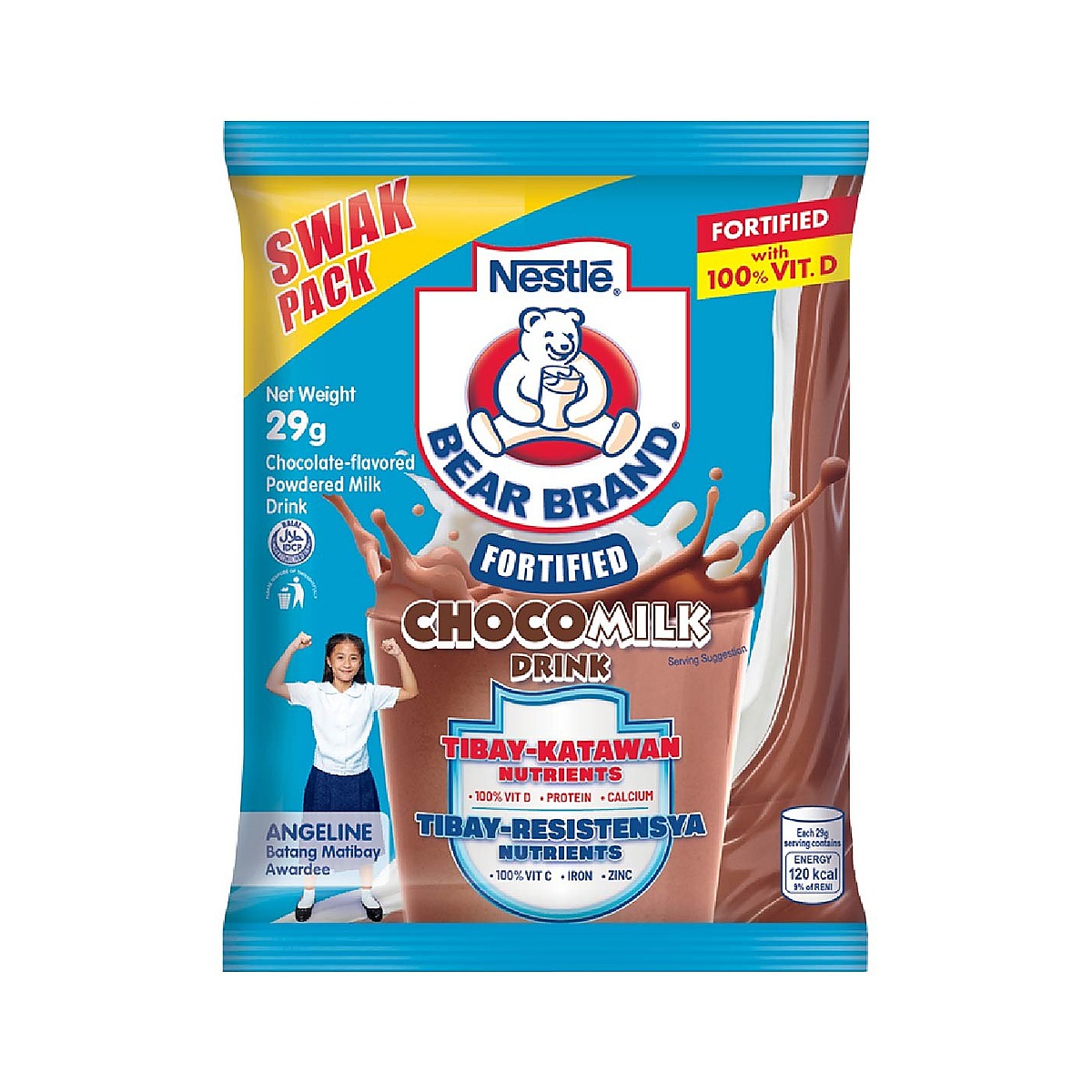 Bear Brand Fortified ChocoMilk Drink Swak Pack 29g