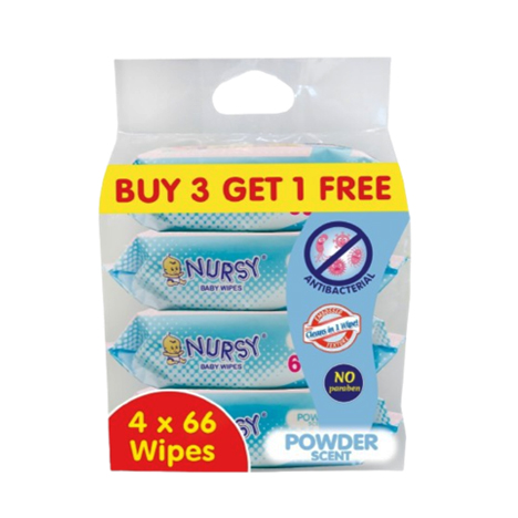 Baby Wipes Powder Scent  66sheets