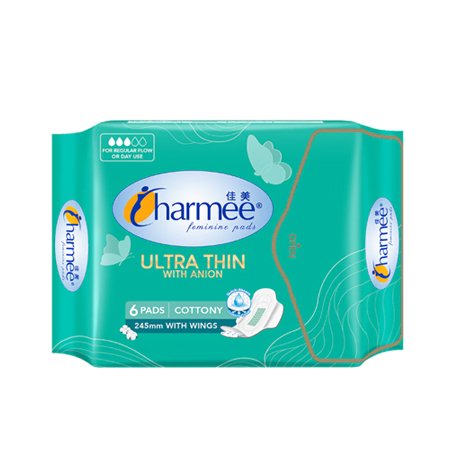 Feminine Pads Ultra Thin With Anion Cottony with Wings