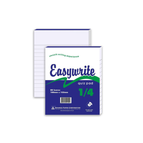 Easywrite Quiz Pad 1/4 80Leaves