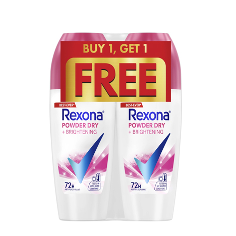 Roll On Powder Dry + Brightening 1+1FREE