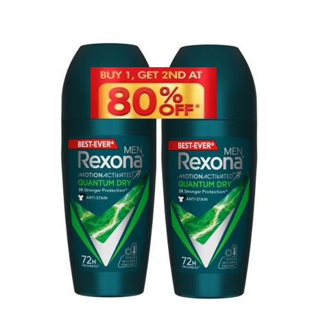 Men Roll On Quantum Dry 1+1FREE