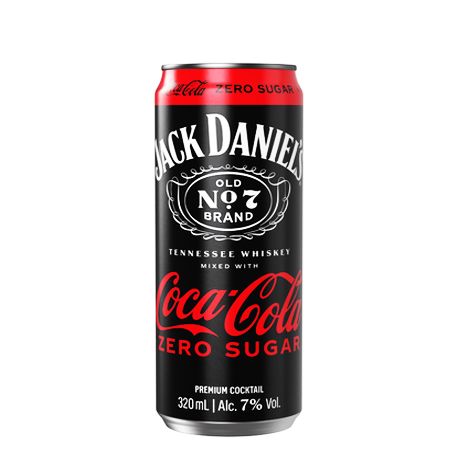 Tennesse Whisky with Zero Sugar Coca Cola in Can