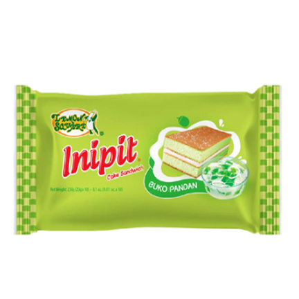 Inipit Cake Sandwich Buko Pandan