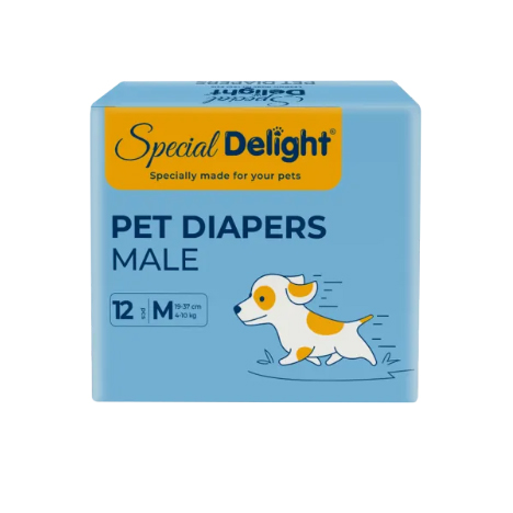 Pet Diaper Male Medium Size  (19-37cm) - (4-10kg)