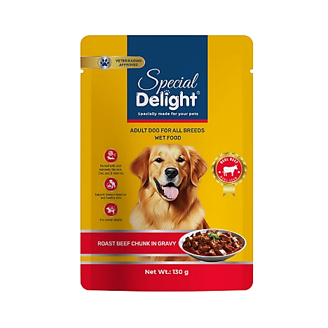 Adult Dog Wet Food Roast Beef Chunks In Gravy