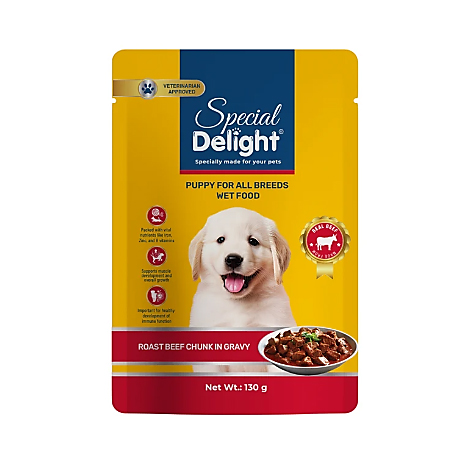 Puppy Dog Wet Food Roast Beef Chunk In Gravy