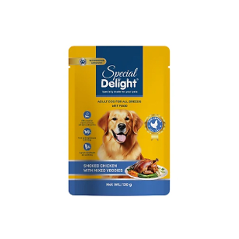 Adult Dog Wet Food Smoked Chicken With Mixed Vegetables