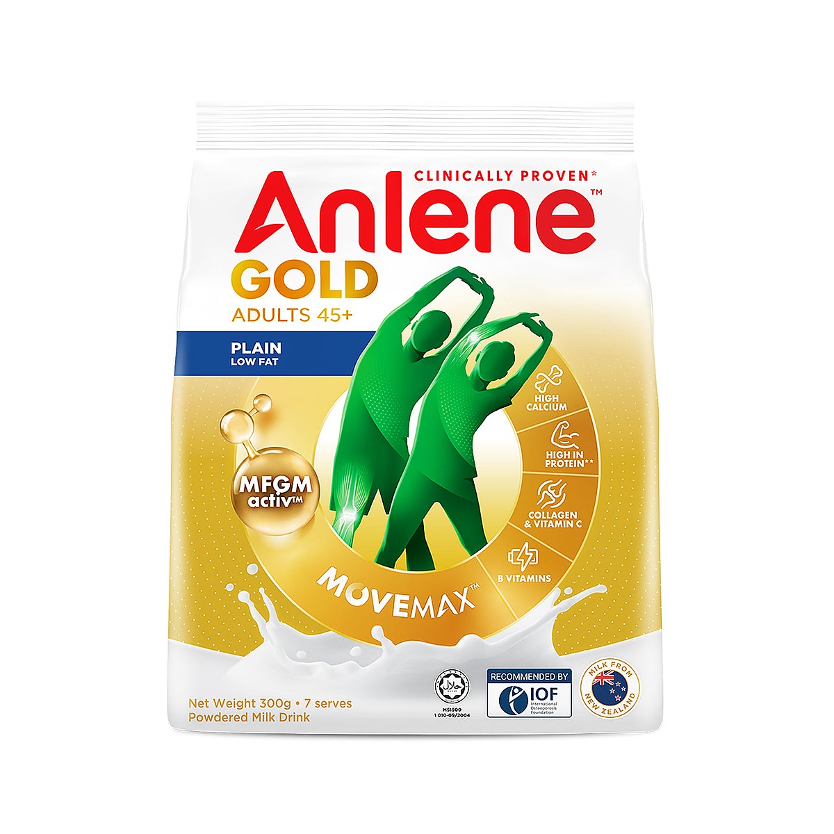 Gold Movemax Adults 45+ Plain Powdered Milk Drink