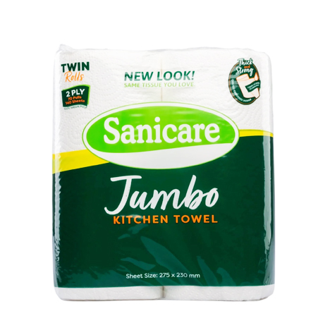 Kitchen Towel Jumbo Twin Rolls 2Ply