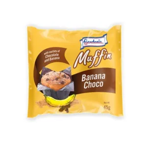 Muffin Banana Choco with Real Bits of Chocolate and Banana