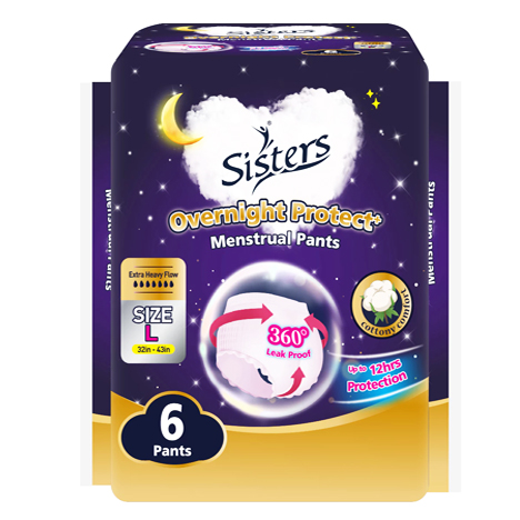 Sis Menstrual Pants Large 32"-43" 6pants