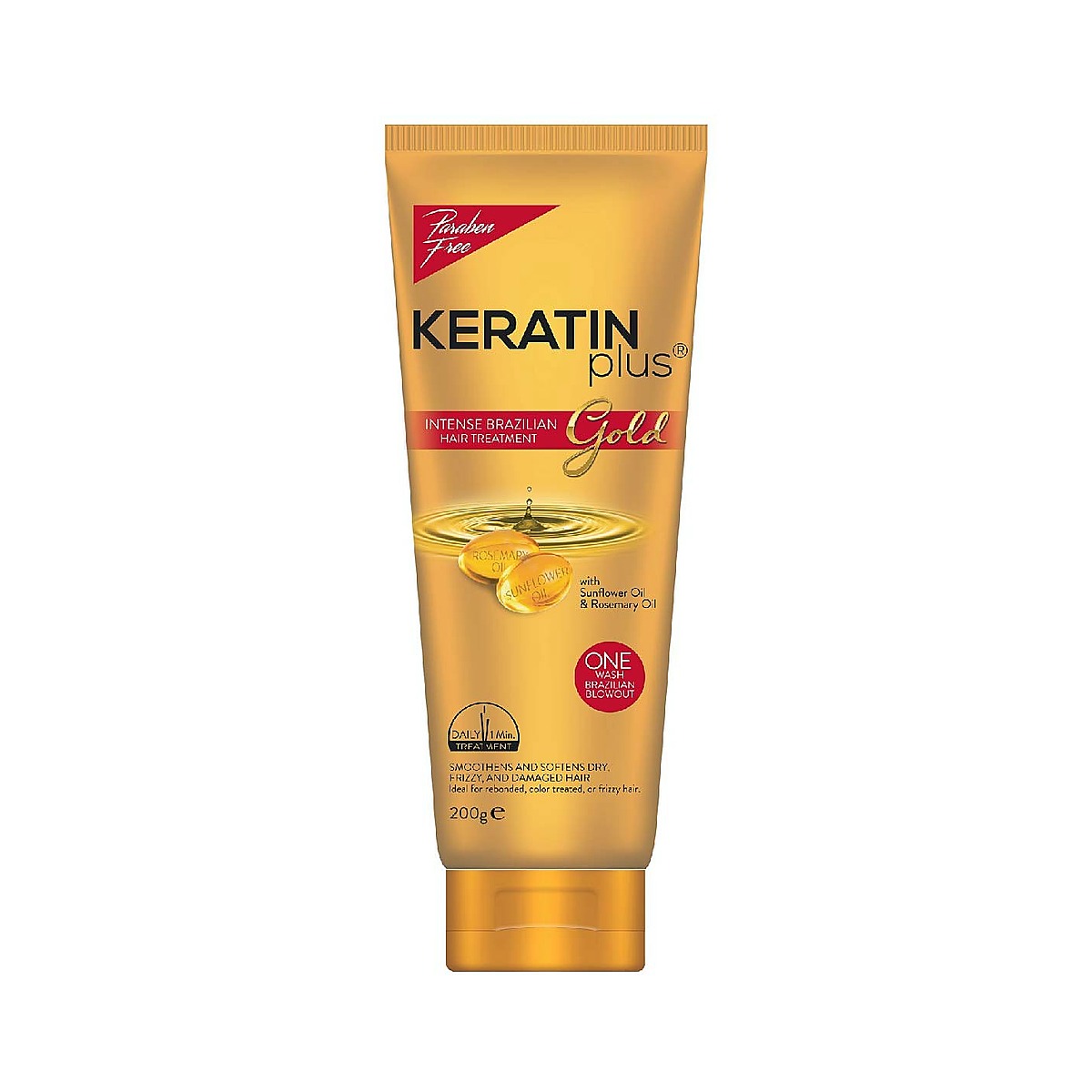 Keratin Plus Intense Brazilian Hair Treatment Gold 200g
