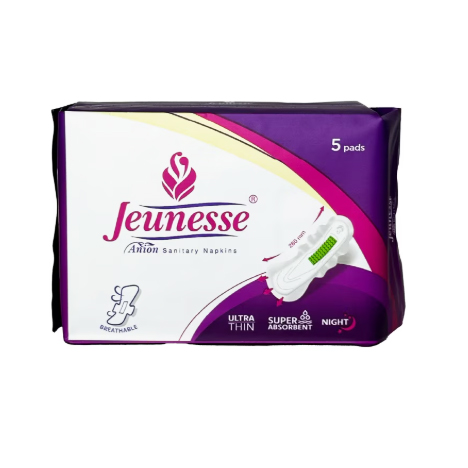 Jeunesse Anion Sanitary Napkins Ultra Thin with Wings Night Pads