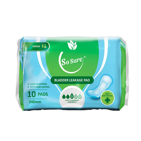 Bladder Leakage Pad + Antibacterial 10Pads 340mm