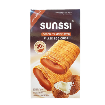 Filled Egg Crisp Coconut Latte Flavor