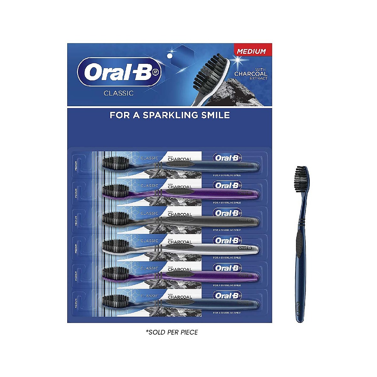 Oral-B Toothbrush Classic Charcoal Medium