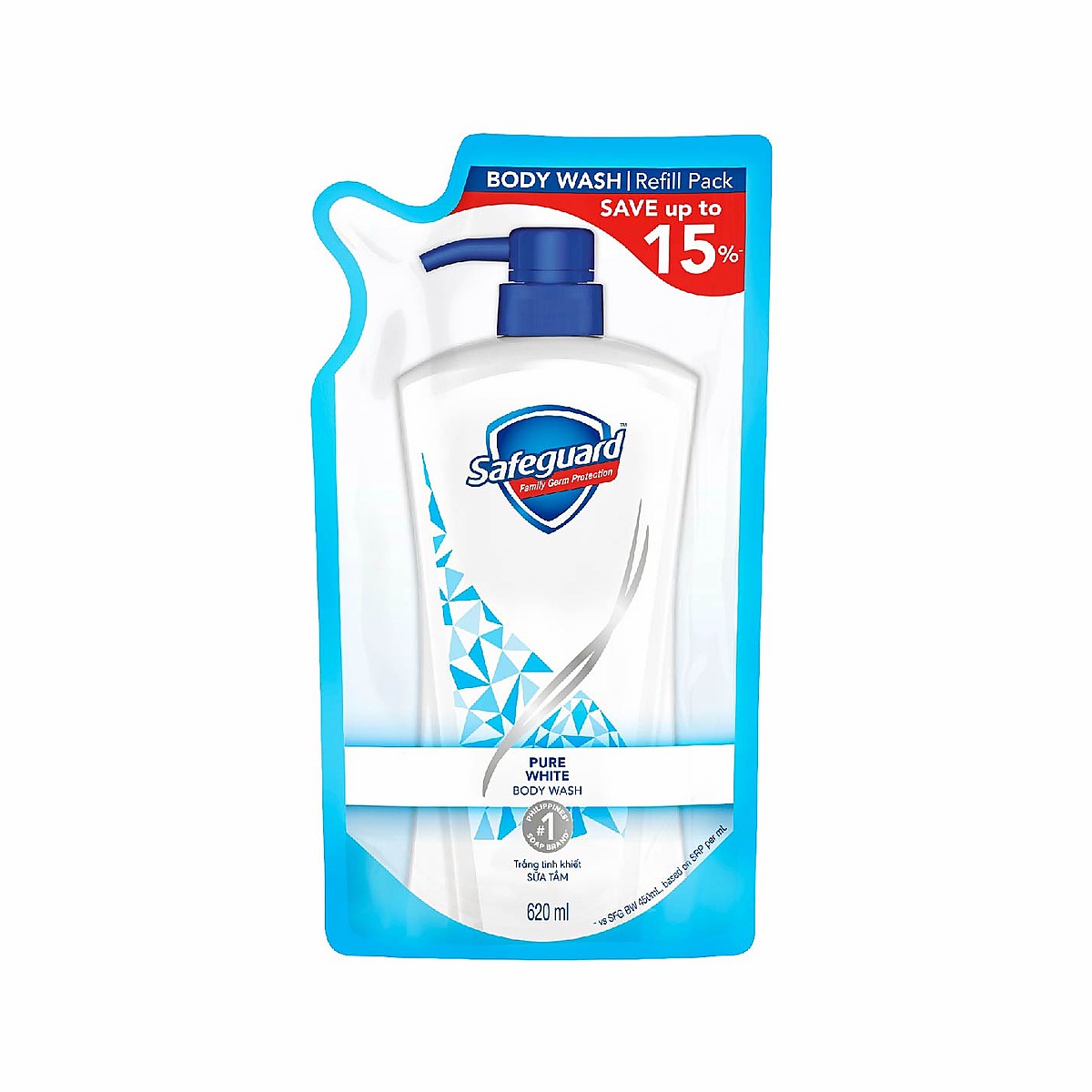 Safeguard Body Wash Pure White 620ml