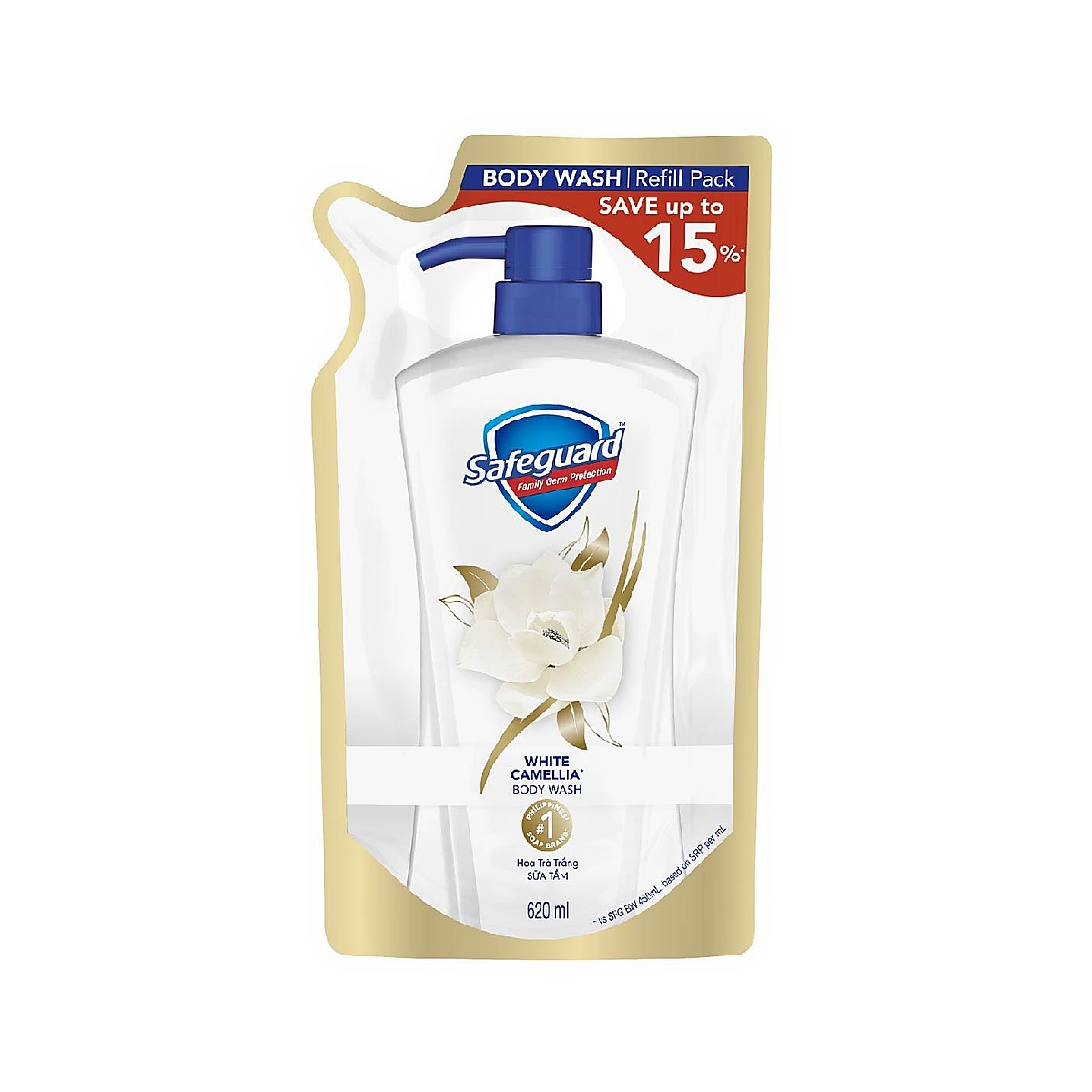 Safeguard Body Wash White Camellia Refill 620ml