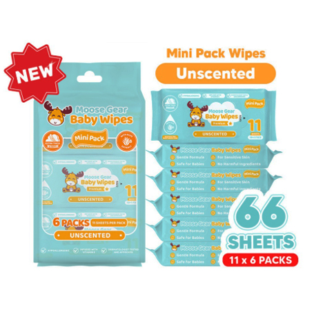 Mini Pack Wipes Unscented 6s mini pack