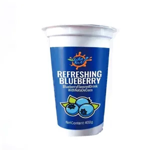 Refreshing Blueberry Flavored Drink With Nata De Coco