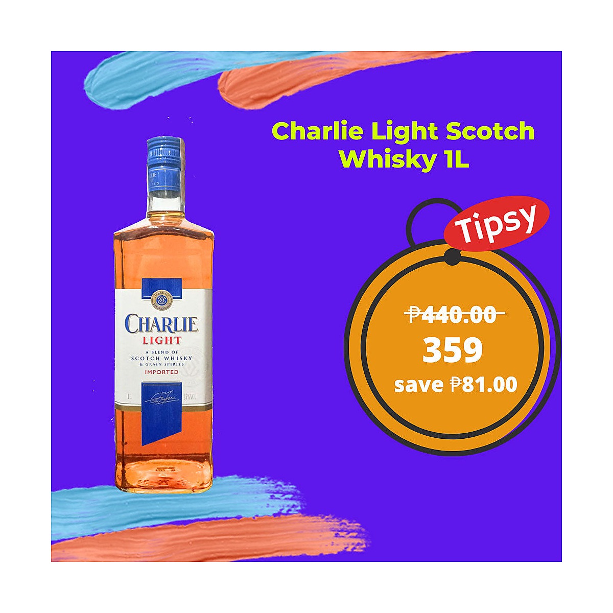 Charlie Light Blended Scotch Whisky 1L