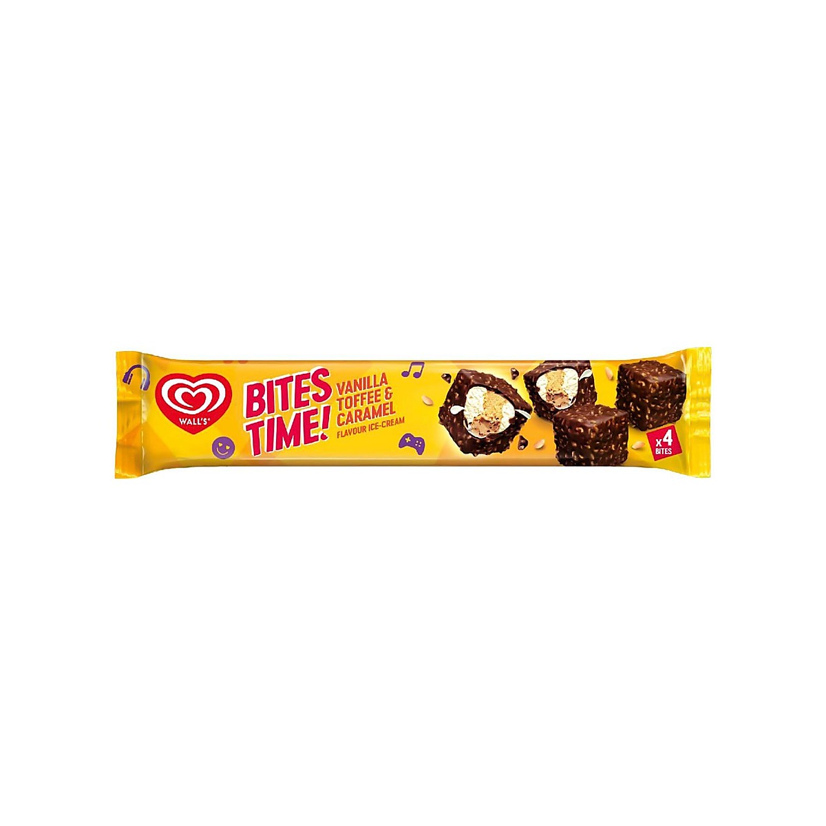 Ice Cream Wall'S Bites Vanilla Toffee & Caramel 64ml