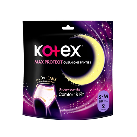 Max Protect Overnight Panties S-M Hip Up to 36inc