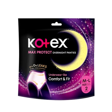 Kotex Max Protect Overnight Panties M-L Hip34-41inch
