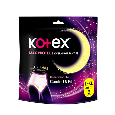 Max Protect Overnight Panties L-XL Hip 41inc Above