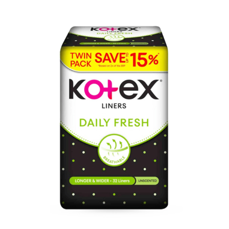 Liners Daily Fresh Longer & Wider 32Liners Unscented