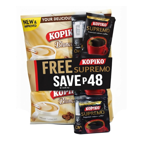 Blanca Twinpack 58g x 10 + Supremo Premium Coffe 2g x 12s FREE