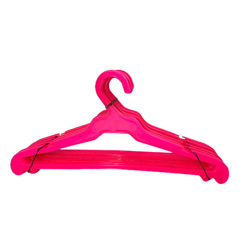 Hanger Plastic Large Pink 12s