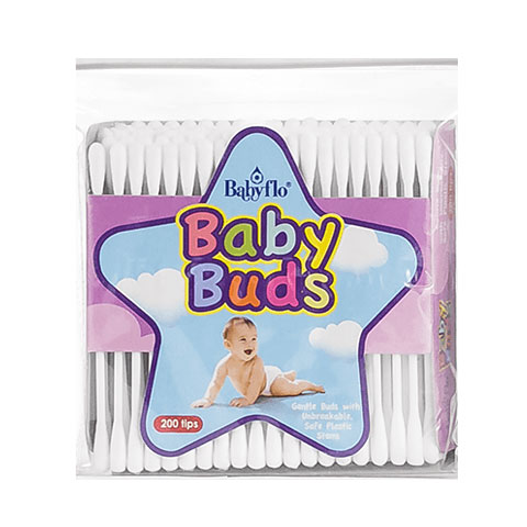 Baby Buds Plastic Stems White
