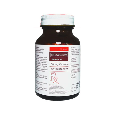 Diphenhydramine Antihistamine 50 mg Capsule