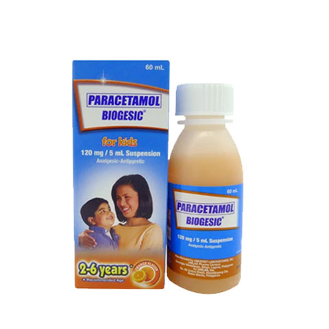 Paracetamol for Kids 120 mg Syrup 2-6 yrs old Orange