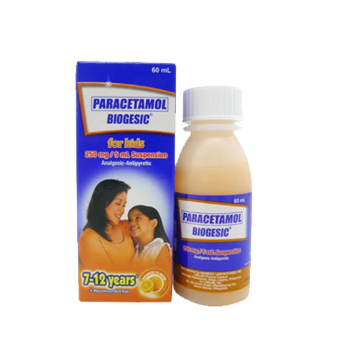 Paracetamol for Kids 250 mg Syrup 7-12 yrs old Orange