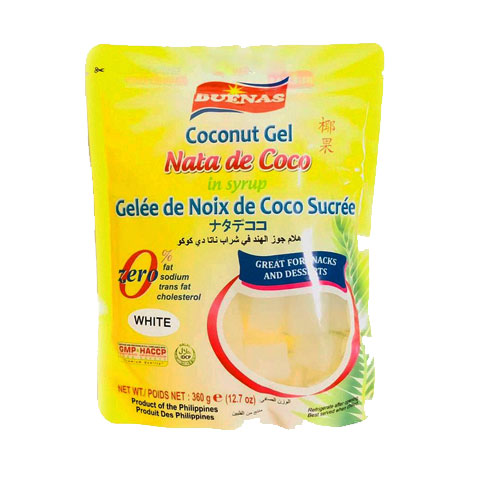 Coconut Gel Nata de Coco in Syrup White