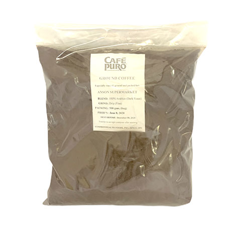 Ground Coffee Dark Roasted Pure Arabica
