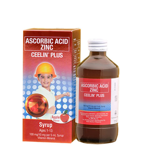 Plus Ascorbic Acid Zinc Syrup Ages 1-13 Apple