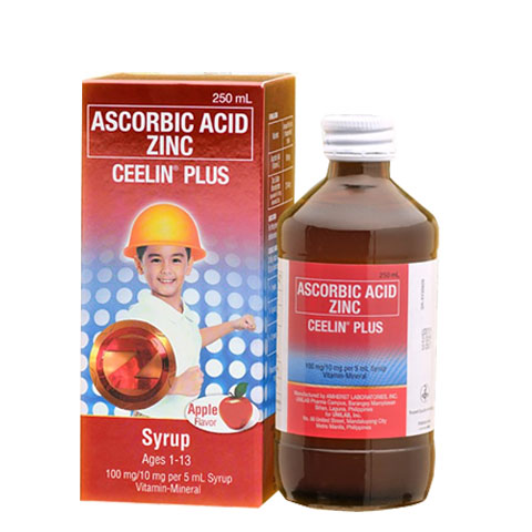 Plus Ascorbic Acid Zinc Syrup Ages 1-13 Apple