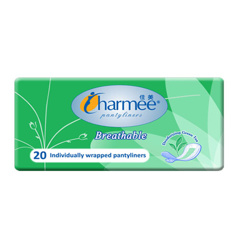 Panty Liner Breathable Deodorizing Green Tea Individual Wrapped