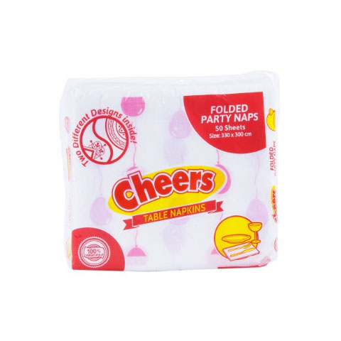 Folded Party Table Napkins Balloon Design