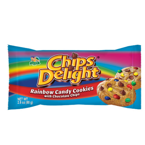 Rainbow Candy Cookies with Chocolate Chips