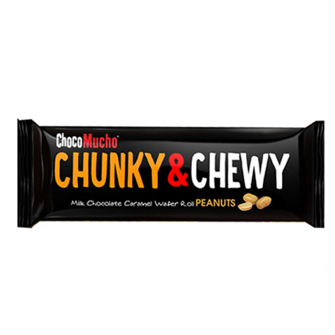 Chunky & Chewy Milk Chocolate Caramel Wafer Roll Peanuts