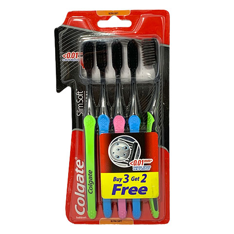 Toothbrush Slim Soft Charcoal Buy 3 Get 1
