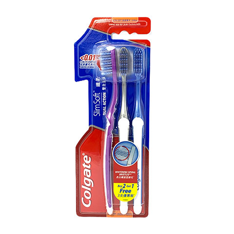 Toothbrush Slim Soft Dual Action Ultra Soft Buy 2 Get 1