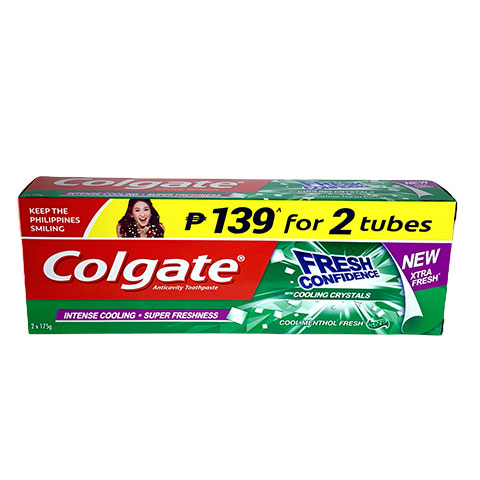 Toothpaste Fresh Confidence Cool Menthol Fresh 139 for 2 Tubes