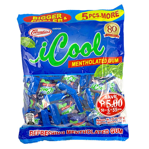 I Cool Mentholated Gum 50s